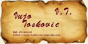 Vujo Tošković vizit kartica